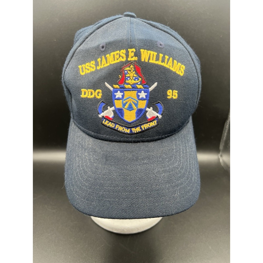 The Corps USS James E. Wiliams DDG 95 Logo Blue Baseball Cap Hat Adjustable